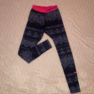 Nike pro fleece lined leggings